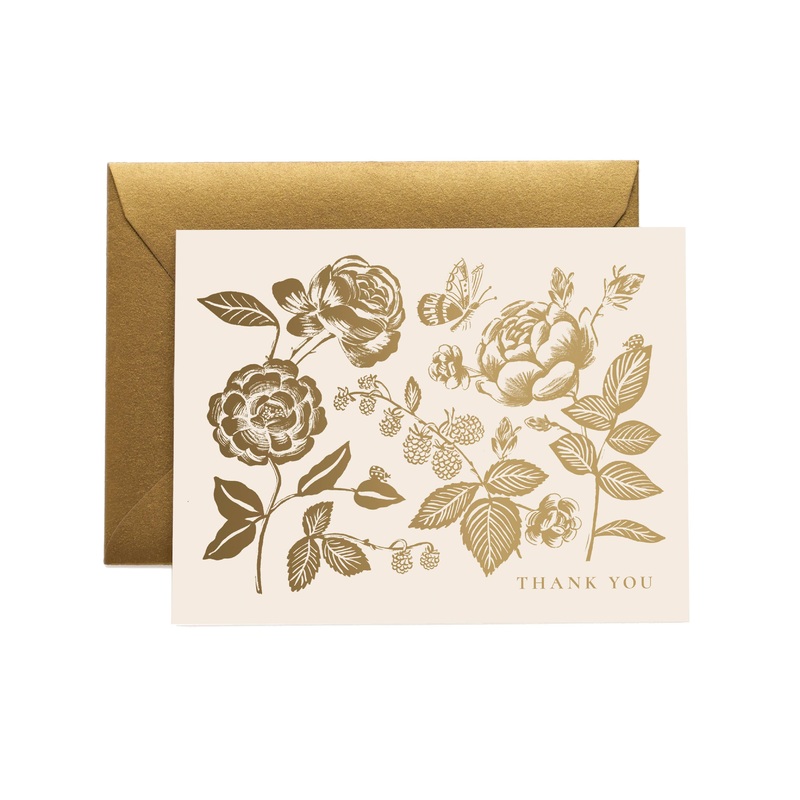English Rose Thank You Card