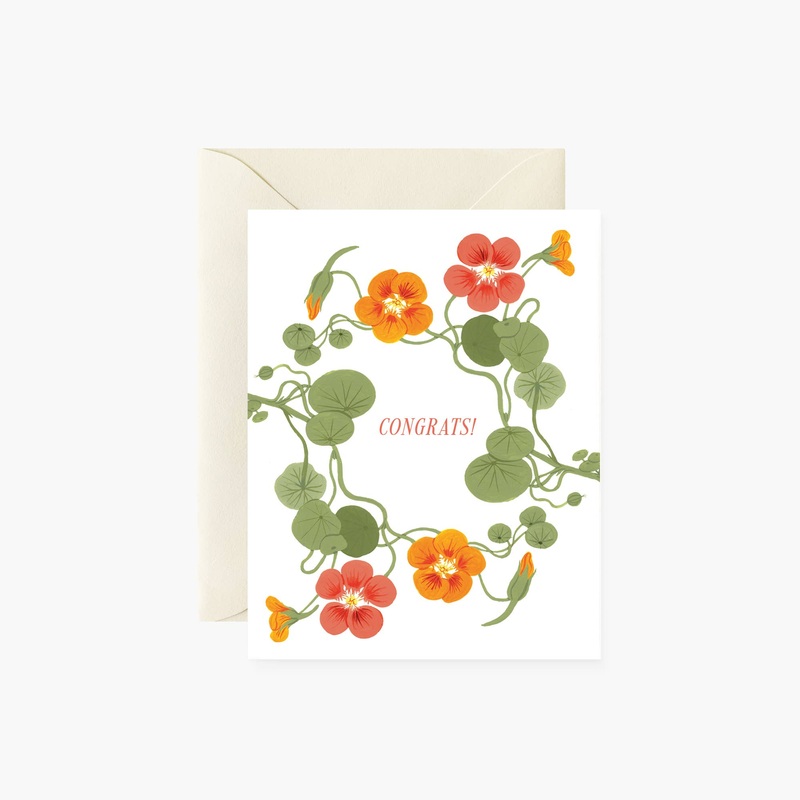 Nasturtiums | congratulations greeting card