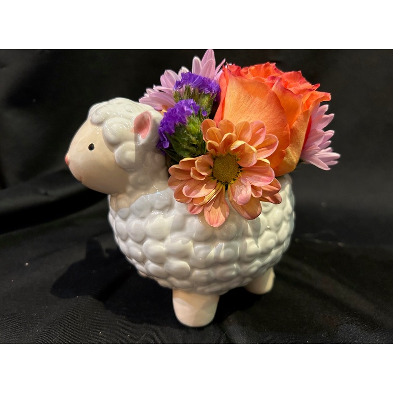 Sheep Planter-Sheep With Flowers & Sheep With Succulent & Sheep with Plant