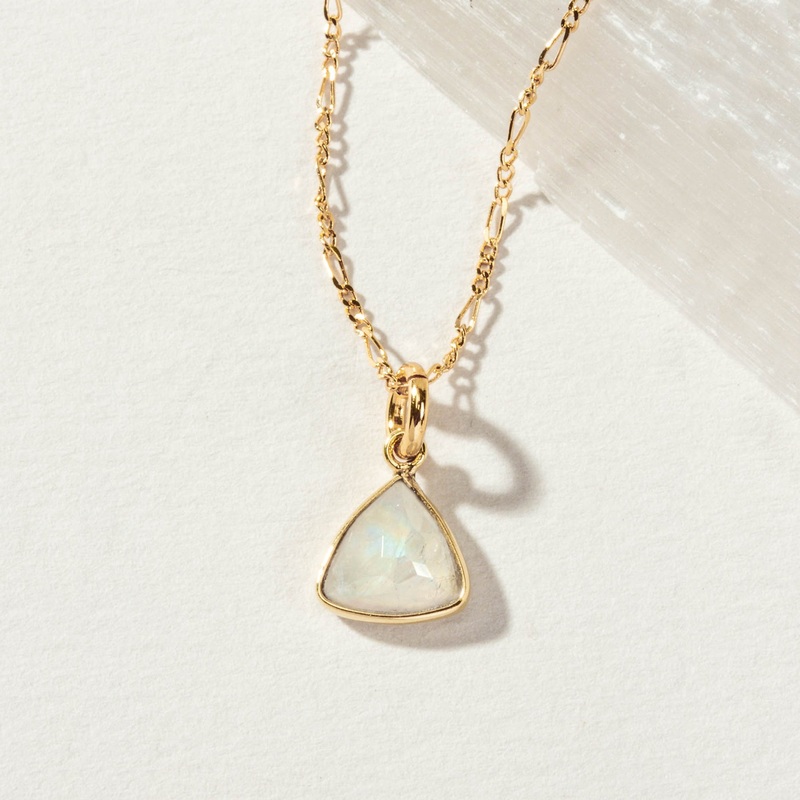 Moonstone Bermuda Triangle Necklace