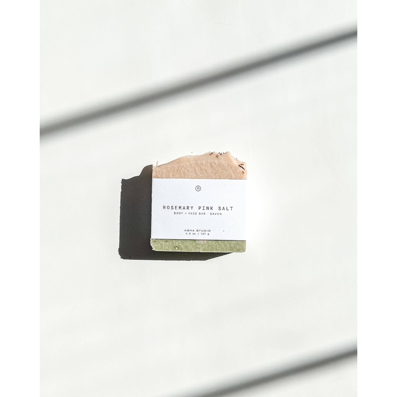 Rosemary Pink Salt Body + Face Bar