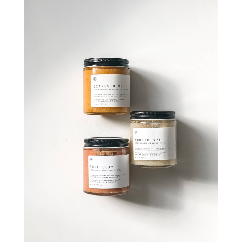 Skin Smoothing Scrub-Rose Clay & Nordic Spa & Citrus Bomb
