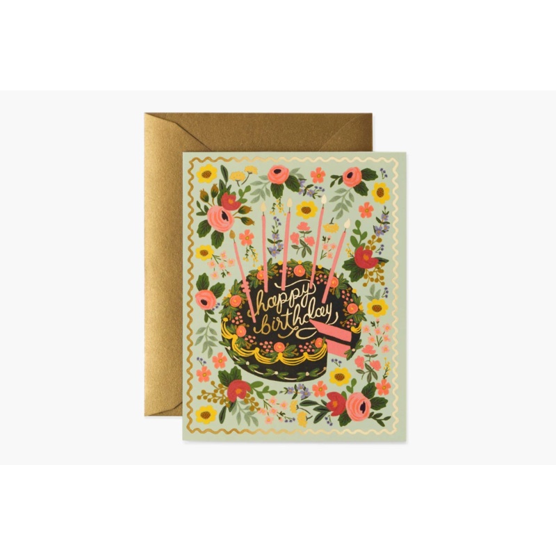 Floral Cake Birthday Card