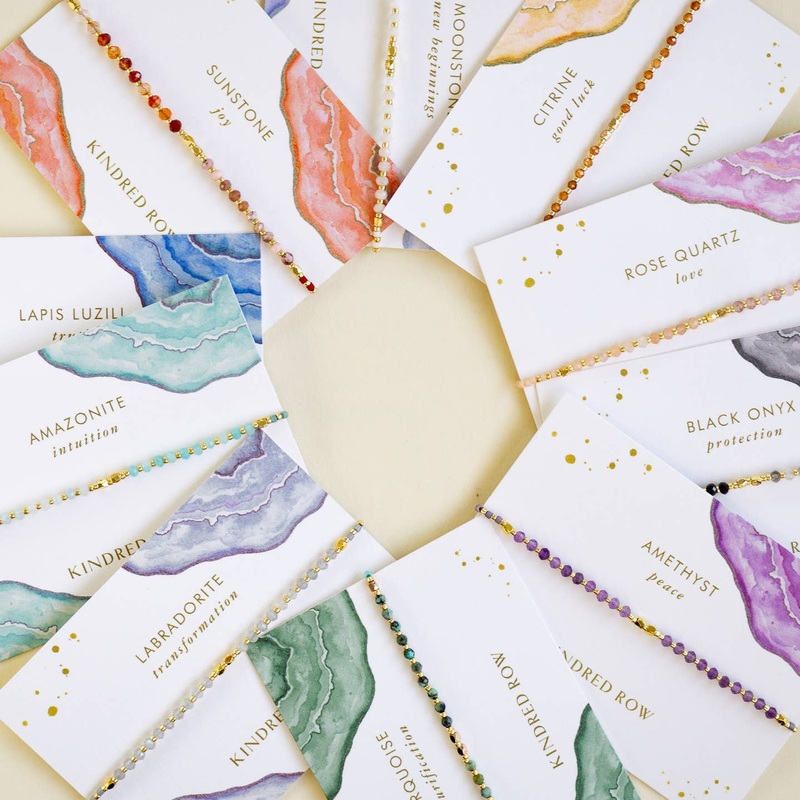 Gemstone Stacking Bracelets-Amethyst & Aquamarine & Citrine & Green Aventurine & Rose Quartz & Ruby & Carnelian