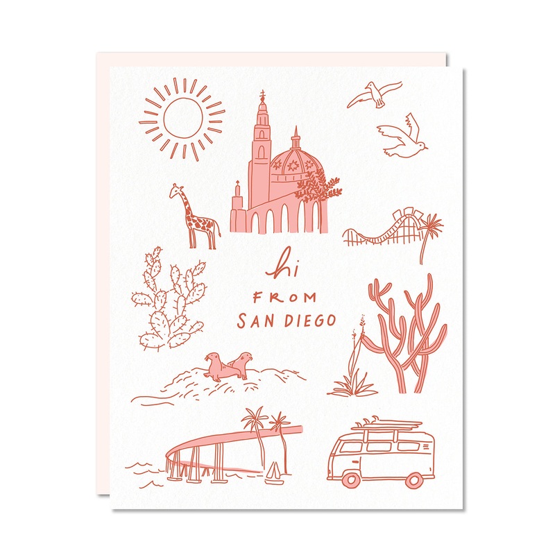 Hi from San Diego Card | Odd Daughter Paper Co.