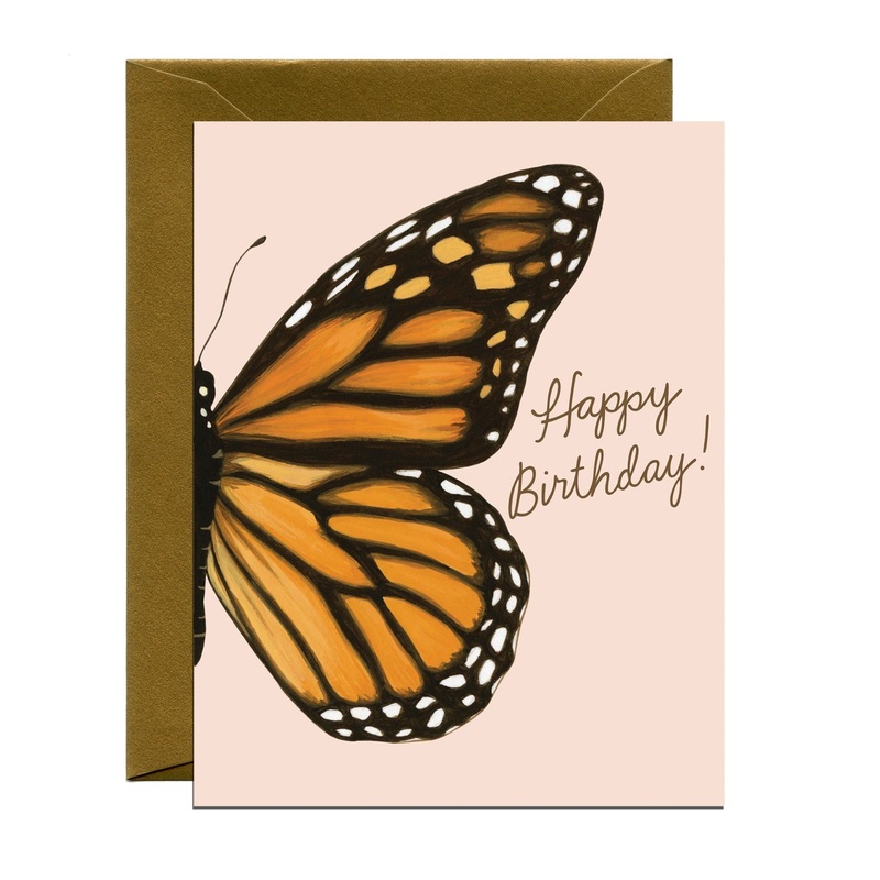 Monarch Butterfly Birthday Card | Yeppie Paper