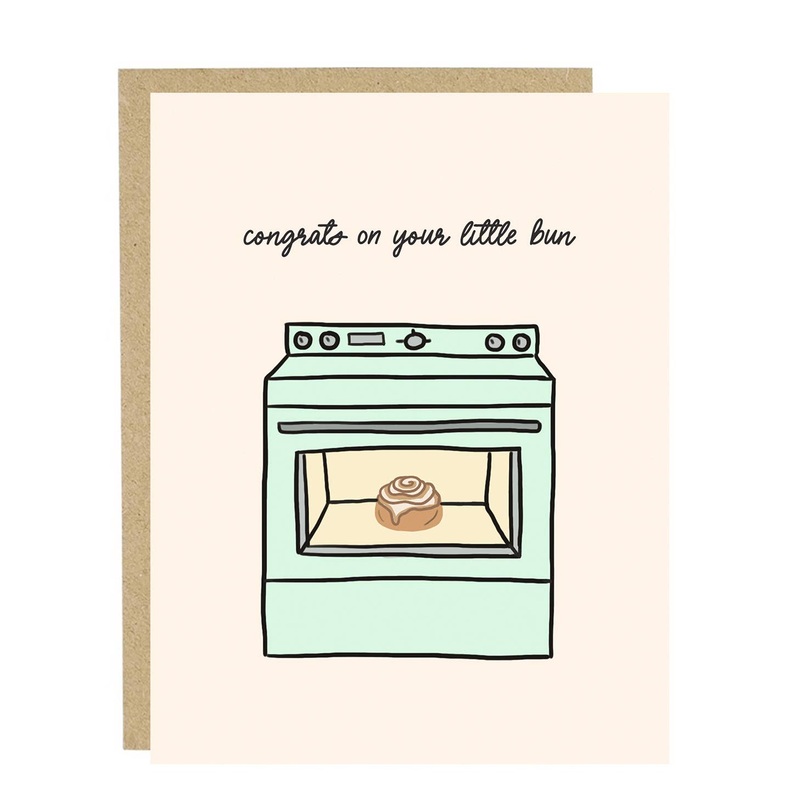 Bun in Oven Baby Card | Lee Prints