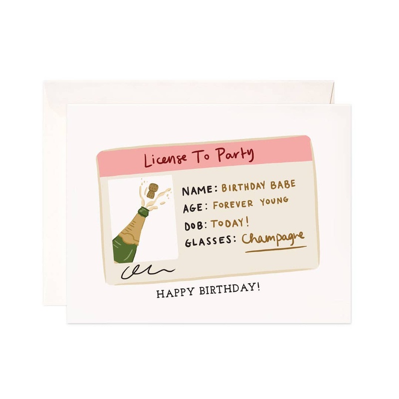 Birthday License Card | Bloomwolf Studio