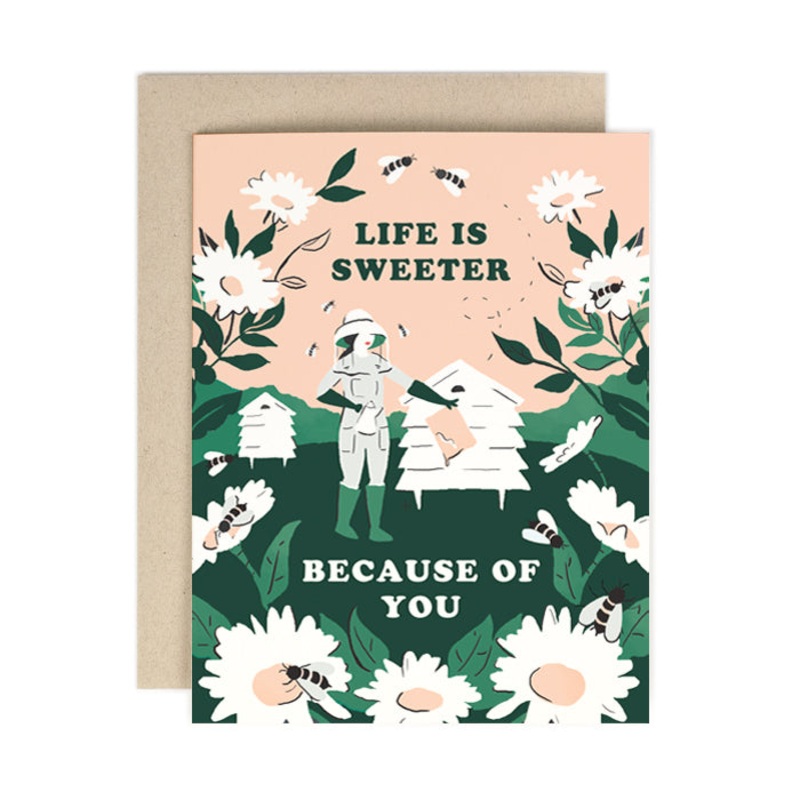 Life Is Sweeter Beekeeper Card | Amy Heitman