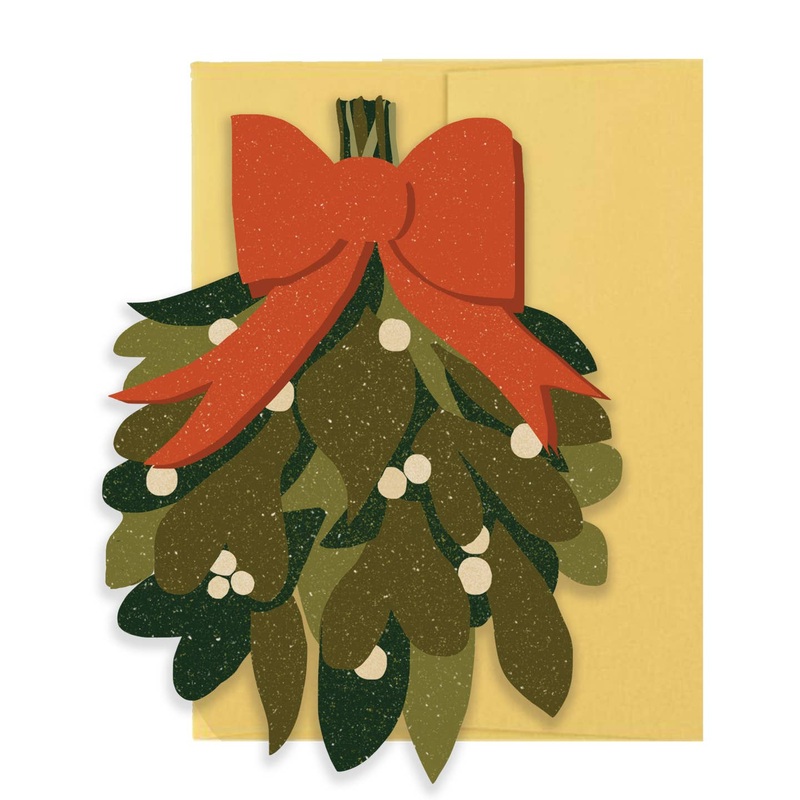 Mistletoe Holiday Card
