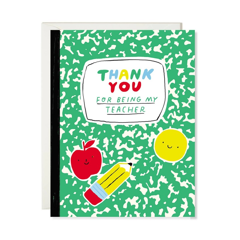 Notebook Thanks Teacher Appreciation Card