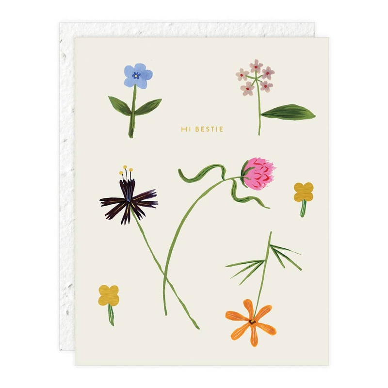 Quirky Petals – Just To Say Hi Card