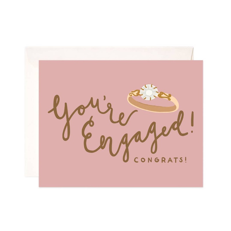 Engaged Ring Card | Bloomwolf Studio