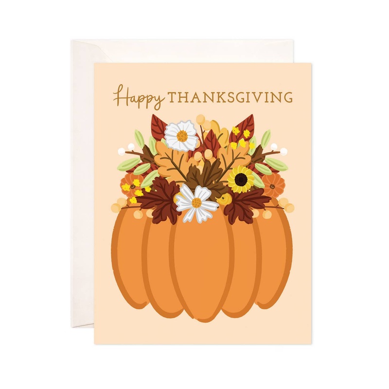 Floral Pumpkin Greeting Card | Bloomwolf Studio