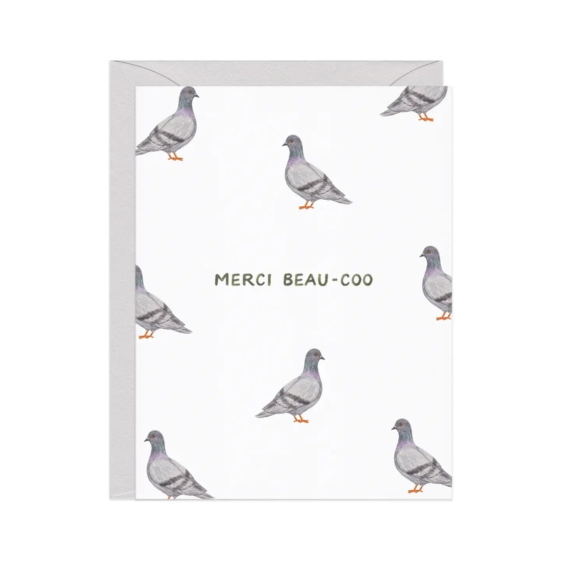 Merci Beau-Coo Pigeon Card | Amy Zhang