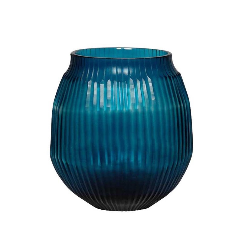 BRIAN TUNKS: Cut Glass Vase Small | Aegean