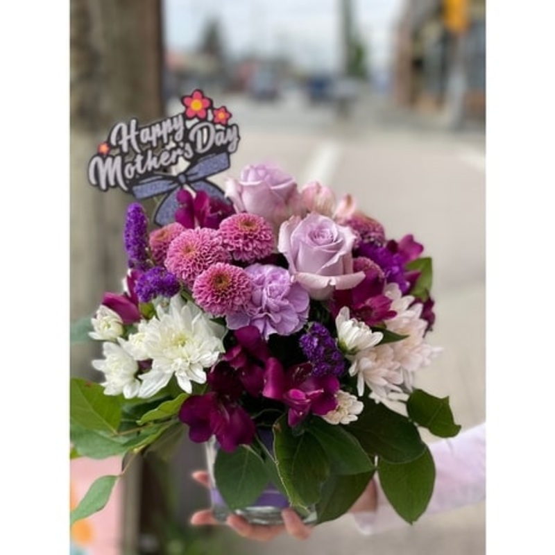 Delightful Dream-Flower Only & Flower & Bubble Balloon-Purple & Yellow & Pink