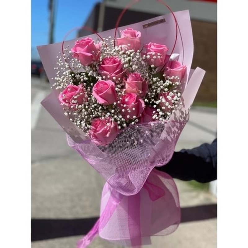 ForeverYoung-Dozen Pink Roses & 15 stems of Pink Roses & 2 Dozen Pink Roses