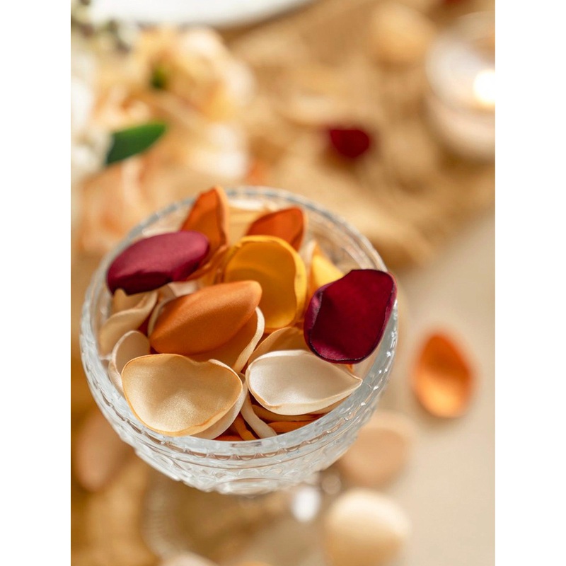400pcs Burnt Orange Silk Petals