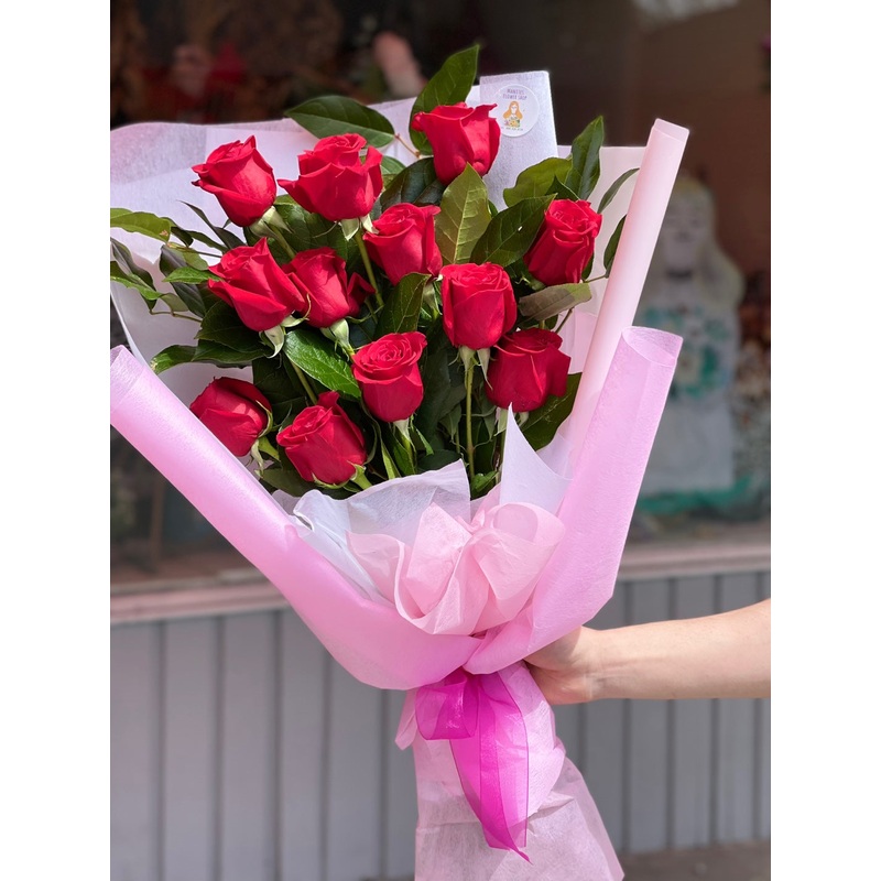 Classic Dozen-Red Rose & Pink Rose
