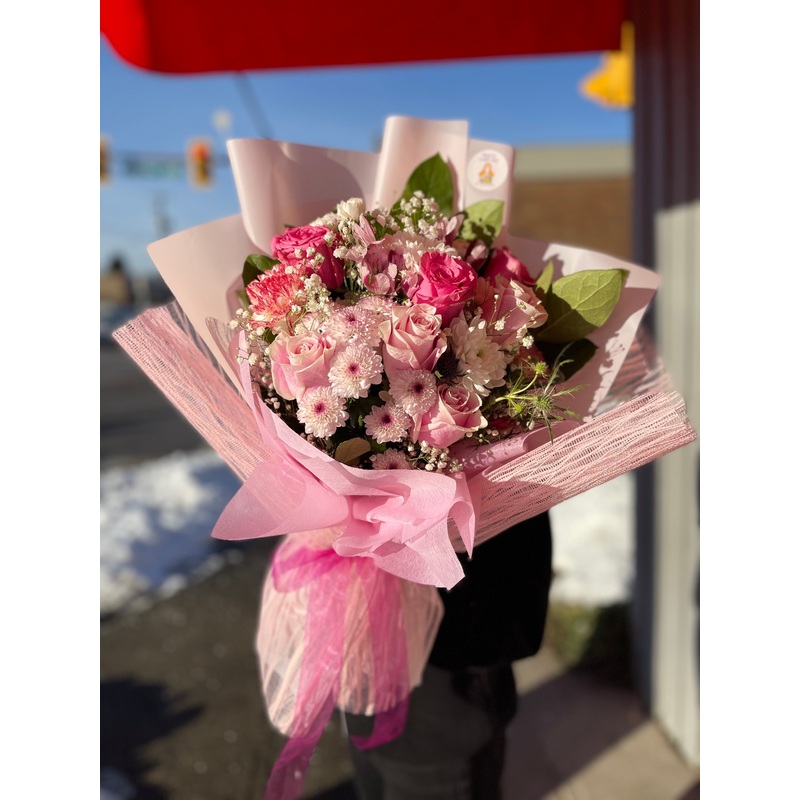 Double Pink Bouquet