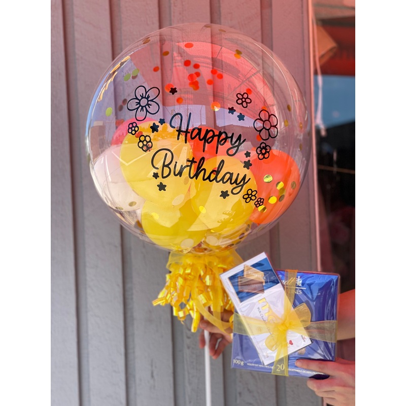 Orange & Yellow Bubble Balloon