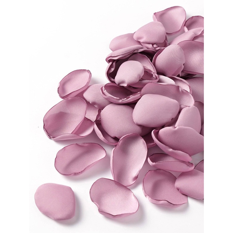 200pcs Dusty Mauve Silk Rose Petals