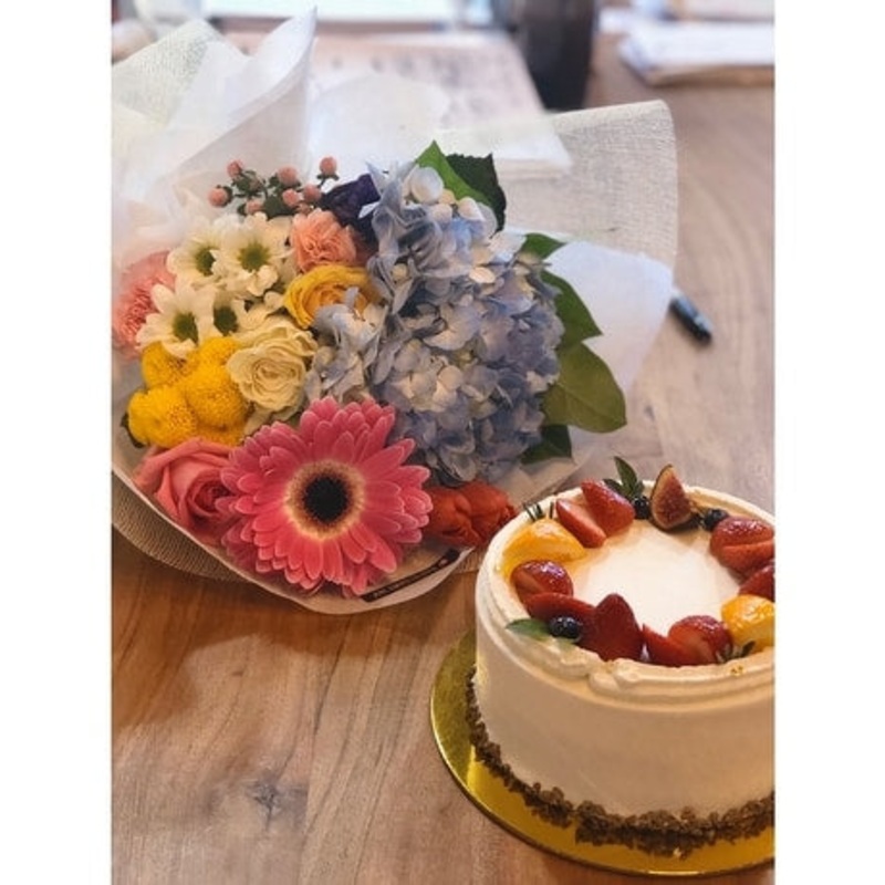 Bouquet & Cake Set-Standard