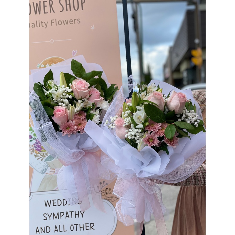 Just Lovely Bouquet-Pink & White & Red & White