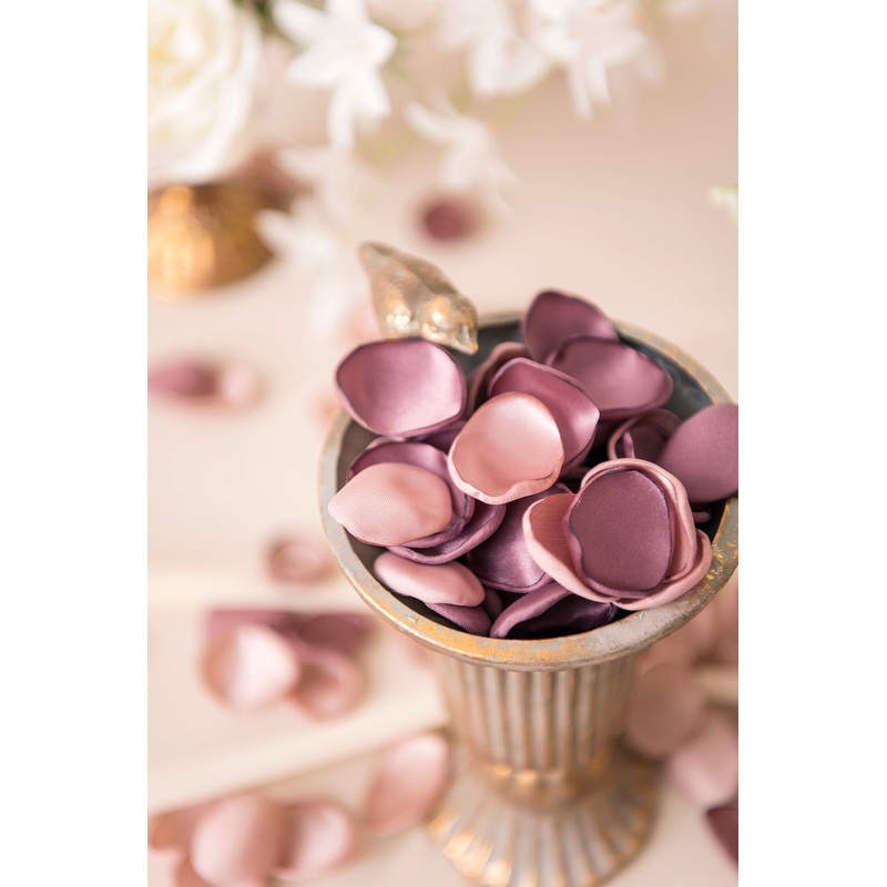Silk Rose Petals in Dusty Rose