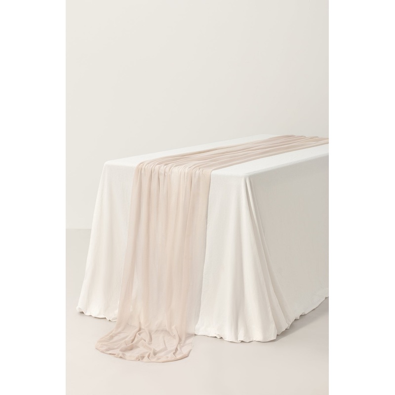 Table Linens in Blush & Cream-Nude & Blush & Dusty Rose & Warm Sand-10ft (1-pack) & 14ft (1-pack) & 10ft (6-pack)