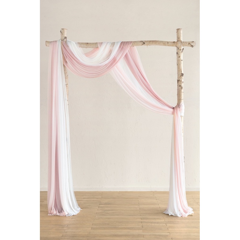 Wedding Arch Drapes in Blush & Cream | Clearance