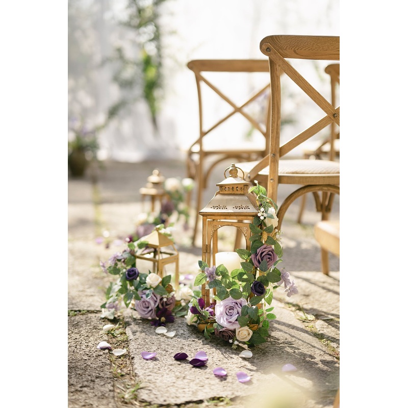 1.8 Flower Garlands in Lilac & Gold