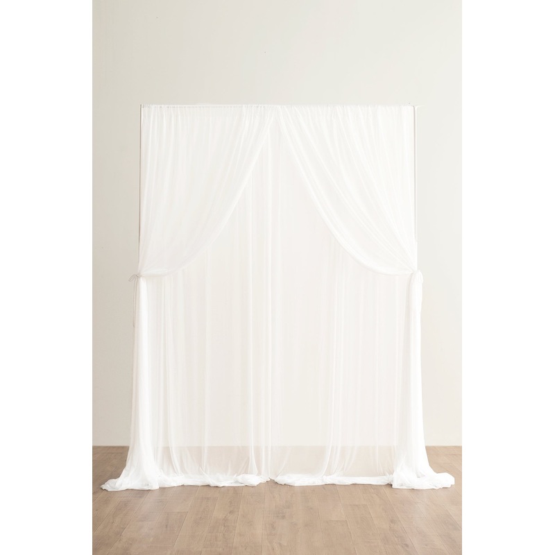 2-Layer Wedding Backdrop Curtains 59 x 10ft (Set of 2)