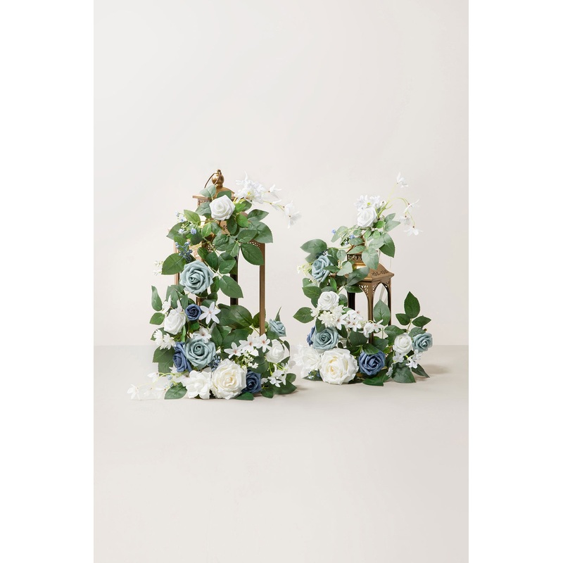 2ft Flower Garlands in Dusty Blue & Navy