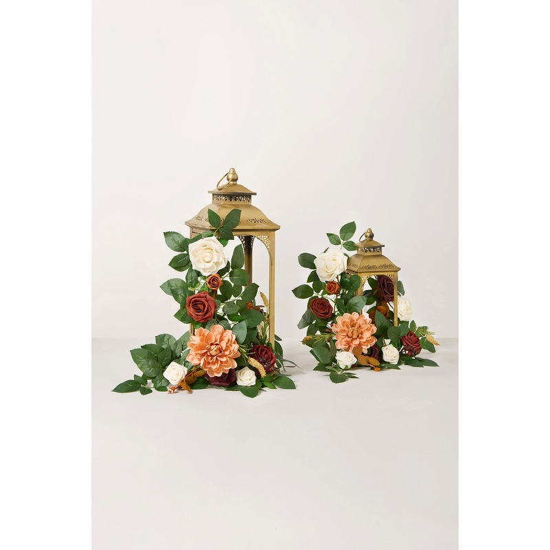 2ft Flower Garlands in Sunset Terracotta