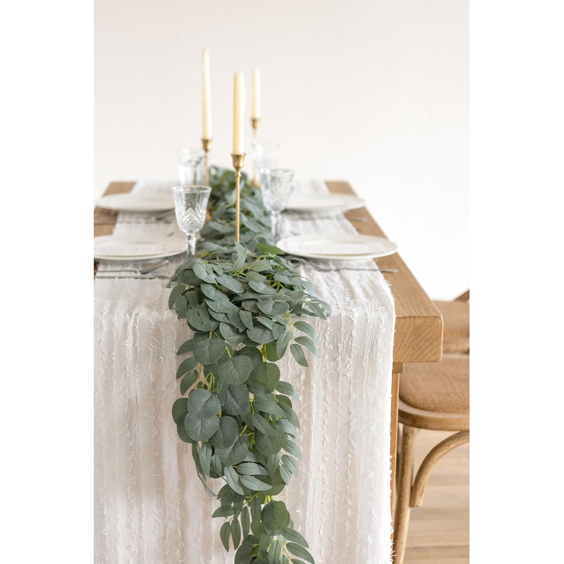 6ft Eucalyptus and Willow Leaf Greenery Garland