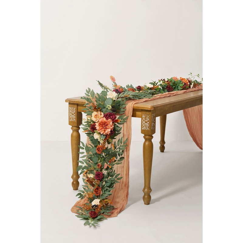 6ft Flower Garland in Amber-6ft (13.75 w)