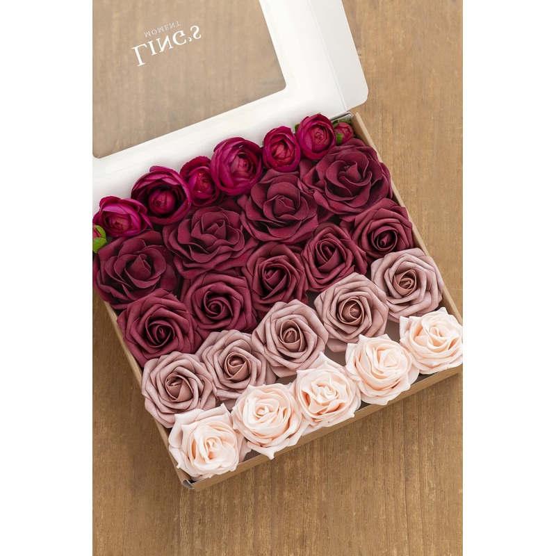 Marsala Wedding Flowers & Greenery