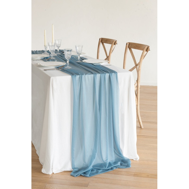 Romantic Sheer Table Runner 29w x 14ft – Something Blue