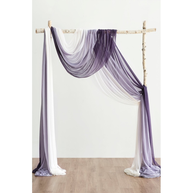 Wedding Arch Drapes in Lilac & Gold