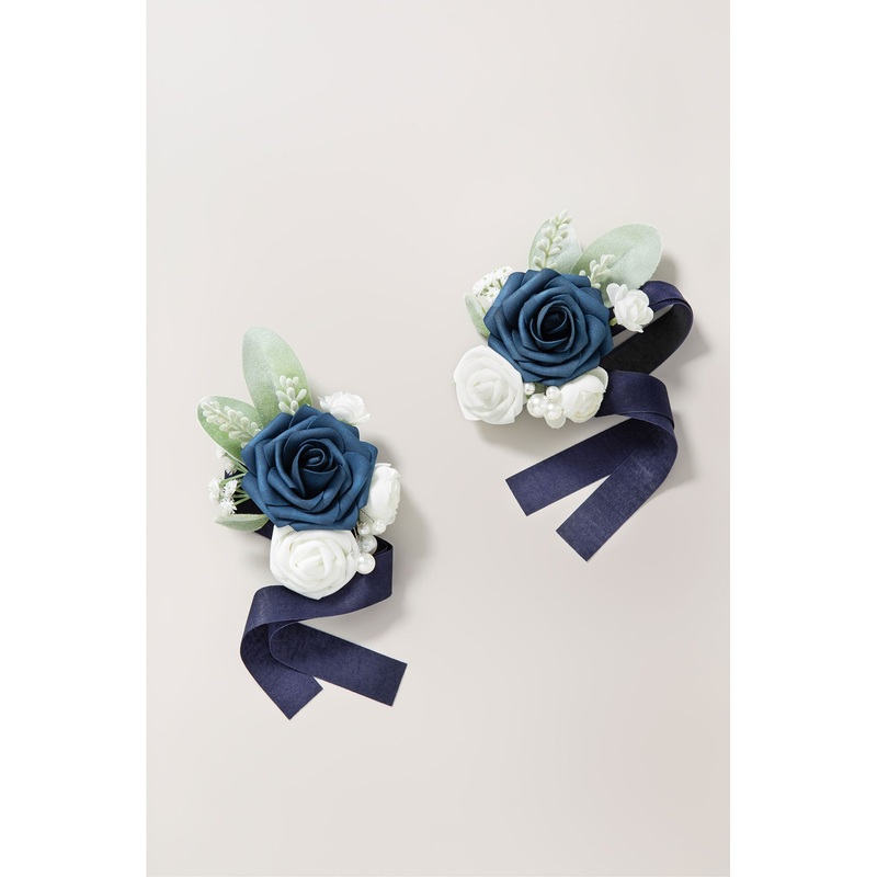 Wrist Corsages in Noble Navy Blue