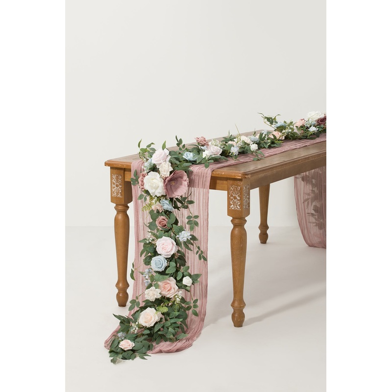6ft Flower Garland in English Pastel