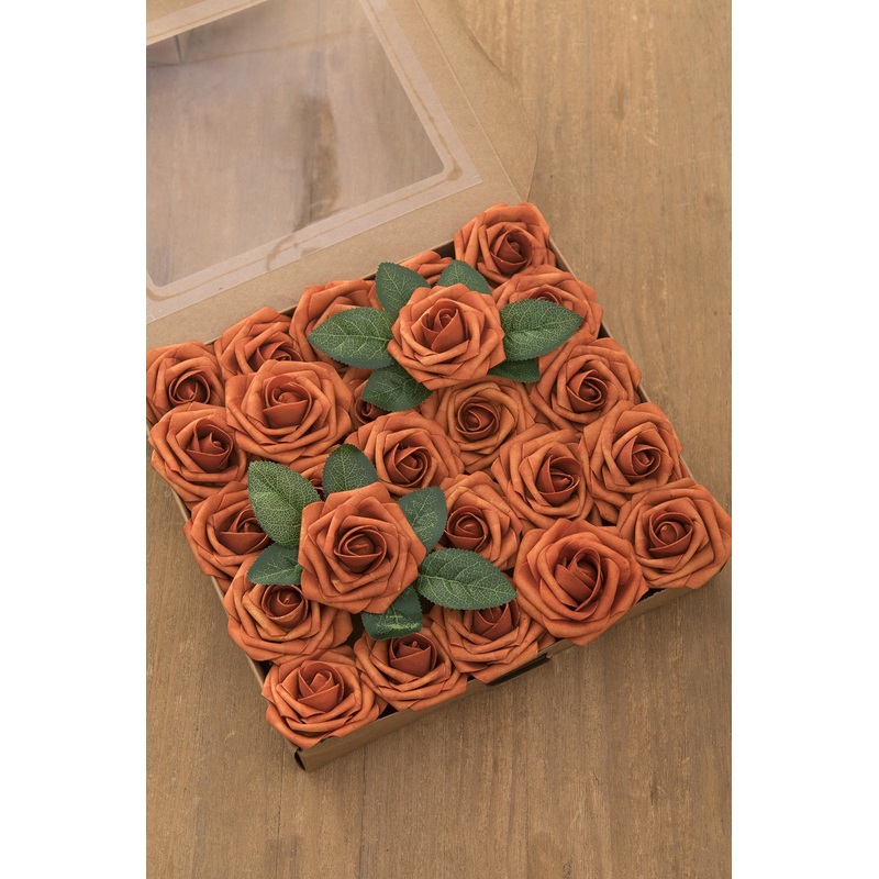 DIY Supporting Flower Boxes in Dark Teal & Burnt Orange