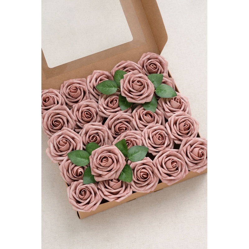 DIY Supporting Flower Boxes in Dusty Rose & Mauve