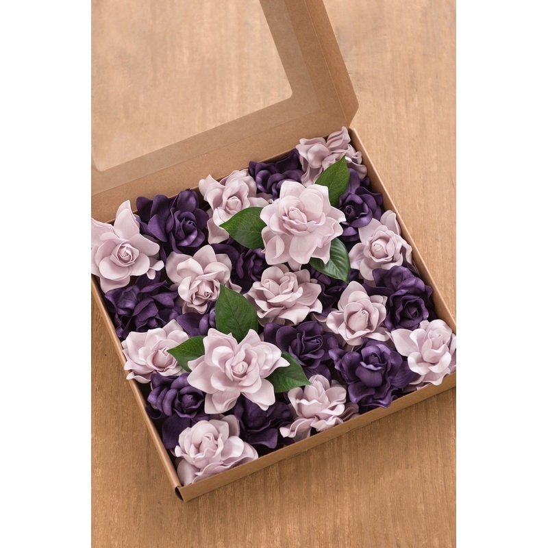 DIY Supporting Flower Boxes in Lilac & Gold