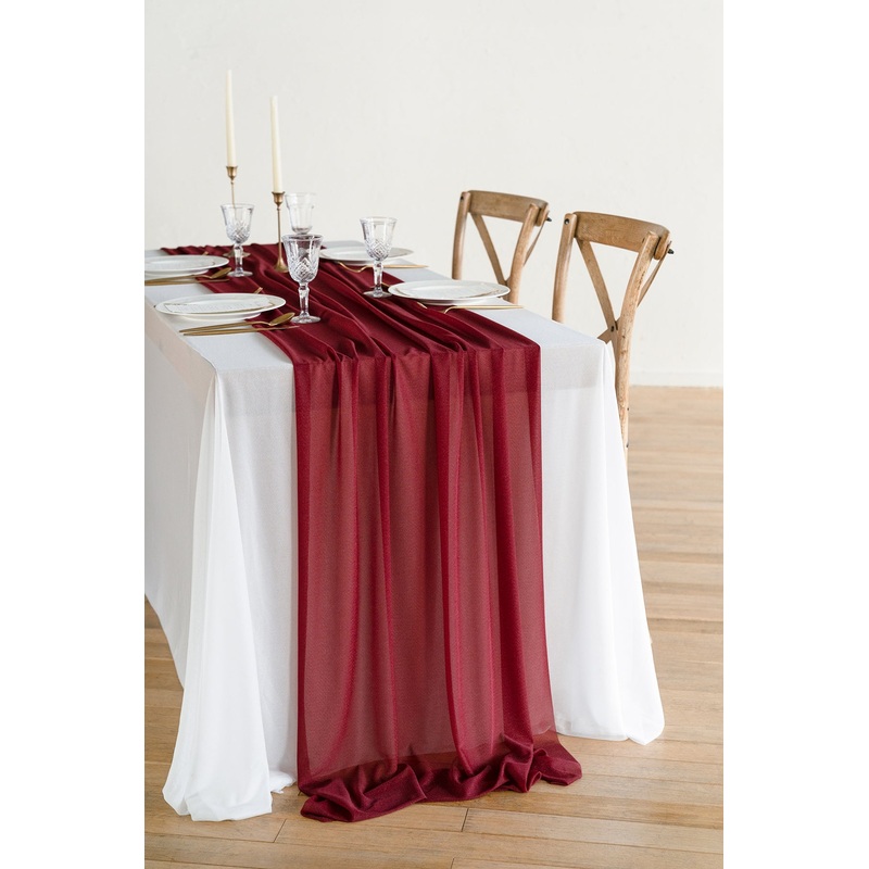 Table Linens in Romantic Marsala