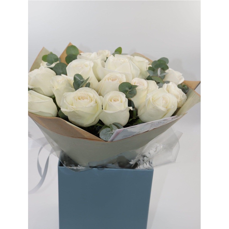 Beautifully Simple Rose Bouquet White