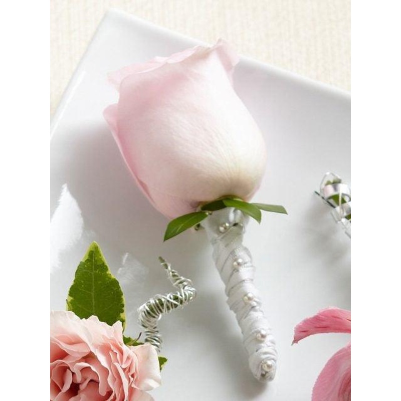 Pink Rose Boutonniere