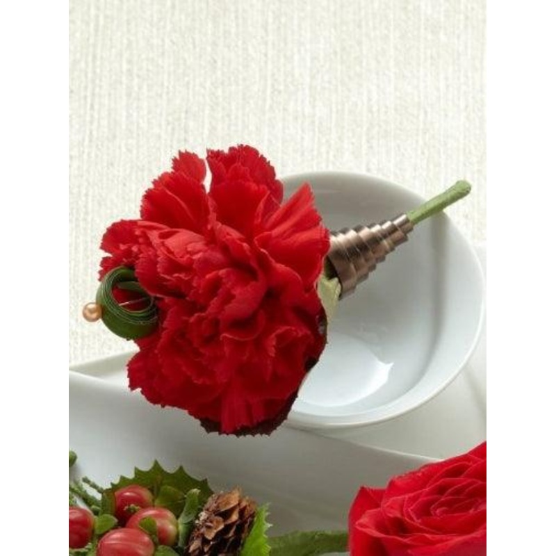 Red Carnation Boutonniere